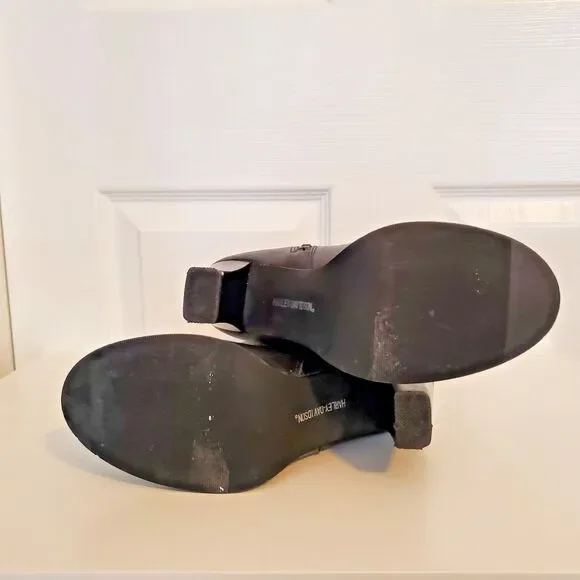 Harley Davidson Womens High Heel Buckle Strap Boot Size 7 Biker Chic - Picture 5 of 6